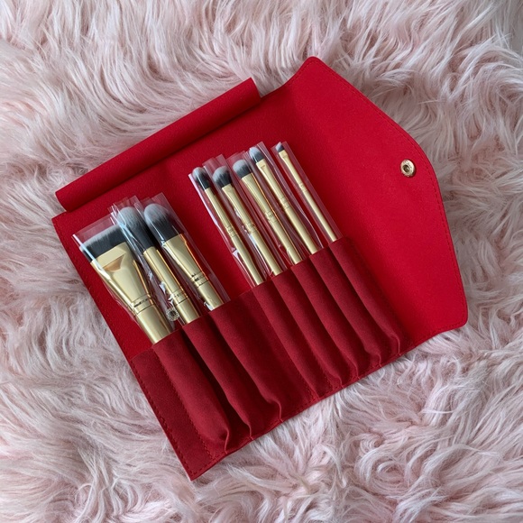 🎉HP🎉 New Luxie Glitter and Gold Full Makeup Brush Set - Picture 1 of 10